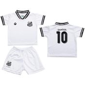 Conjunto Bebê Santos Uniforme Branco - Torcida Baby