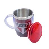 Caneca Térmica Com Tampa São Paulo 450ml Oficial