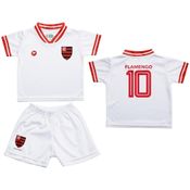 Conjunto Bebê Flamengo Uniforme Branco - Torcida Baby