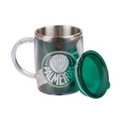 Caneca Térmica Com Tampa Palmeiras 450ml Oficial