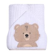 Toalha De Banho Soft Capuz Bordado Urso Ted Papi