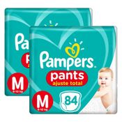 Kit 168 Fralda Pampers Pants Ajuste Total Top Tamanho M