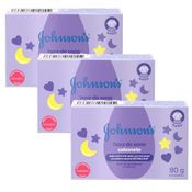 Kit 3 Sabonetes Barra Hora Do Sono Johnson's Baby 80g