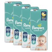 Kit Fralda Pampers Confort Sec Tamanho P com 200 unidades