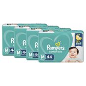 KIt Fralda Pampers Confort Sec Tamanho M com 176 Unidades