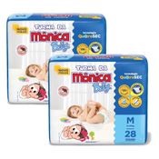 Kit 2 Fraldas Turma da Mônica Baby Jumbo M com 28un cada