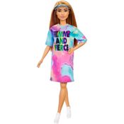 Barbie Fashionista Loira Vestido Tie Dye - Mattel
