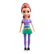 Polly Pocket Boneca Basica Lila Saia Verde - Mattel