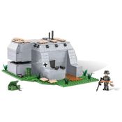 Kit de Construção Company of Heroes 3 Posição de Combate Alemã com 642 Peças, COBI, Cinza