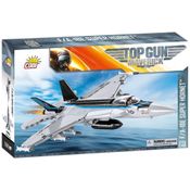 Kit de Construção Caça TOP Gun Maverick F A 18E Super Hornet com 560 Peças, COBI, Prata