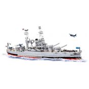 Kit de Construção Navio Classe Pensilvânia da Segunda Guerra Mundial com 2088 Peças, COBI, Cinza