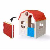 Casinha Portátil Kids Playhouse Cosco Bege e Vermelha