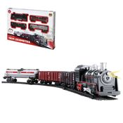 Pista Trem Locomotiva com Luz e Som - Dm Toys