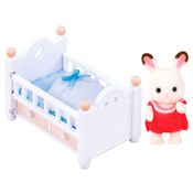 Sylvanian Families - Bebê Coelho Chocolate e Cama