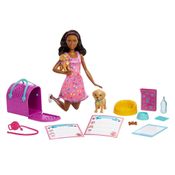 Barbie Conjunto Adota Cachorrinhos Morena - Mattel