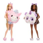 Kit 2 Boneca Barbie Cutie Reveal Conjunto Festa Do Pijama