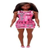 Boneca Barbie Fashionistas Beauty Vestido Rosa Negra