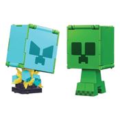 Boneco Minecraft 2 Em 1 Flippin Creeper E Creeper Carregado