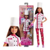 Boneca Barbie Profissões Confeiteira Com Chapéu Roupa Rosa