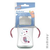 Copo 300ml Bico duro, com alças Pássaro Rosa