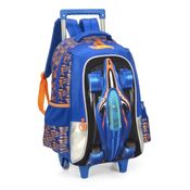 Mochila de Rodinhas Com Alça Hot Wheels Laranja - Luxcel