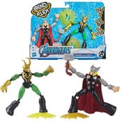 Boneco Bend e Flex Avengers Thor vs Loki - Hasbro F0245