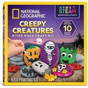 Kit de Pintura Rupestre de Assombrar para o Halloween com 10 Pedras e 10 Tintas, National Geographic