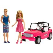 Carro da Barbie e do Ken para Viagem de Praia, Rosa