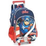 Mochila de Rodinhas Com Alça Luxcel Avengers Azul