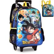 Kit Mochila de Rodinhas e Lancheira Clio Style Dragon Ball Z