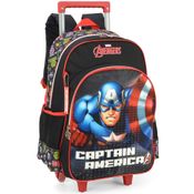 Mochila de Rodinhas Com Alça Luxcel Avengers Preto