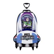 Mochila de Rodinhas 3D Maxtoy Toy Story Buzz Nave Azul