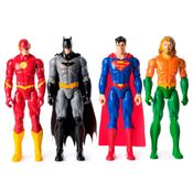 Conjunto De Bonecos - DC Comics - Heróis - Batman, Flash, Superman e Aquaman - Sunny