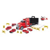 Caminhão Maleta de Veículos Bombeiro DM Toys 5929