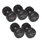 Kit 5 Pares Dumbells (12kg A 20kg) Wellness - WK157 WK157