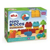 Brinquedo Educativo Fazendinha Blocos de Montar 25Pçs Elka
