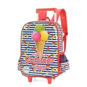 Mochila de Rodinhas Com Alça Luxcel Up4You Ice Cream Vermelh