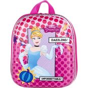 Mochila Pequena Maxtoy 3D Princesa Cinderela Rosa