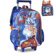 Kit Mochila de Rodinhas e Lancheira Clio Style Dragon Ball Z