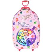 Mochila com Rodinhas - Divertidamente - Roleta da Maxtoy - Rosa - Diplomata