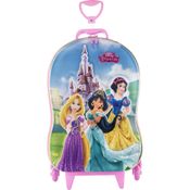 Mochila de Rodinhas 3D Maxtoy Princesas Castelo Rosa