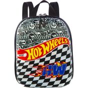 Mochila Pequena Maxtoy Hot Wheels Preto