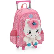 Mochila Rodinhas Sem Alça Luxcel Up4You Unicórnio Rosa