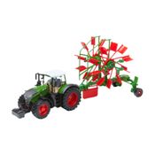 Miniatura Trator Fendt 1000 com Ancinho Giratório - Burago