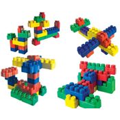 Blocos de Montar Educativo 80 Peças - Rei Blocks 525SB
