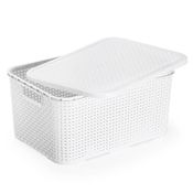 Caixa Organizadora Rattan 15 L Branca Monte Líbano (1900)