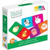 Brinquedo Educativo Dominó Animais Fazenda - Babebi 6017