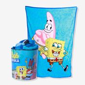 Kit Manta Com Balde Bob Esponja