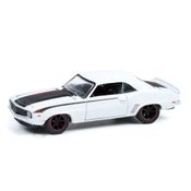 Miniatura Carro Chevrolet Camaro 1969 1/64 Branco Greenlight Gre39070