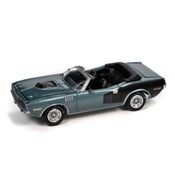 Miniatura Carro Plymouth Cuda Conversível 1971 1/64 Azul Johnny Light